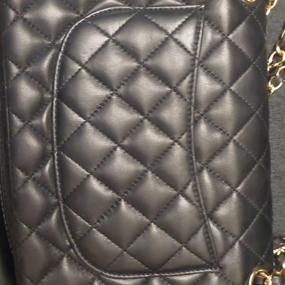 Chanel Black Classic Double Flapped Quilted Caviar Purse - Picture 3 of 4